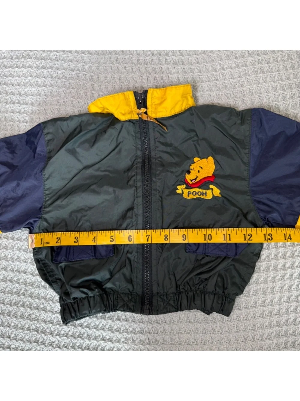 Vintage Y2K Winnie the Pooh Jacket Baby 18M Disney Windbreaker Coat Embroidered